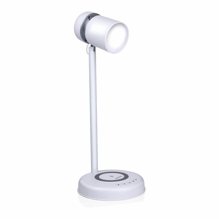 LED lamp with Speaker and Wireless Charger Grundig White 15 W 76 Lm Ø 12 x 34 cm Plastic 3-in-1