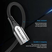 Verlängerungskabel mit USB Vention TABHF 1 m Grau (1 Stück)