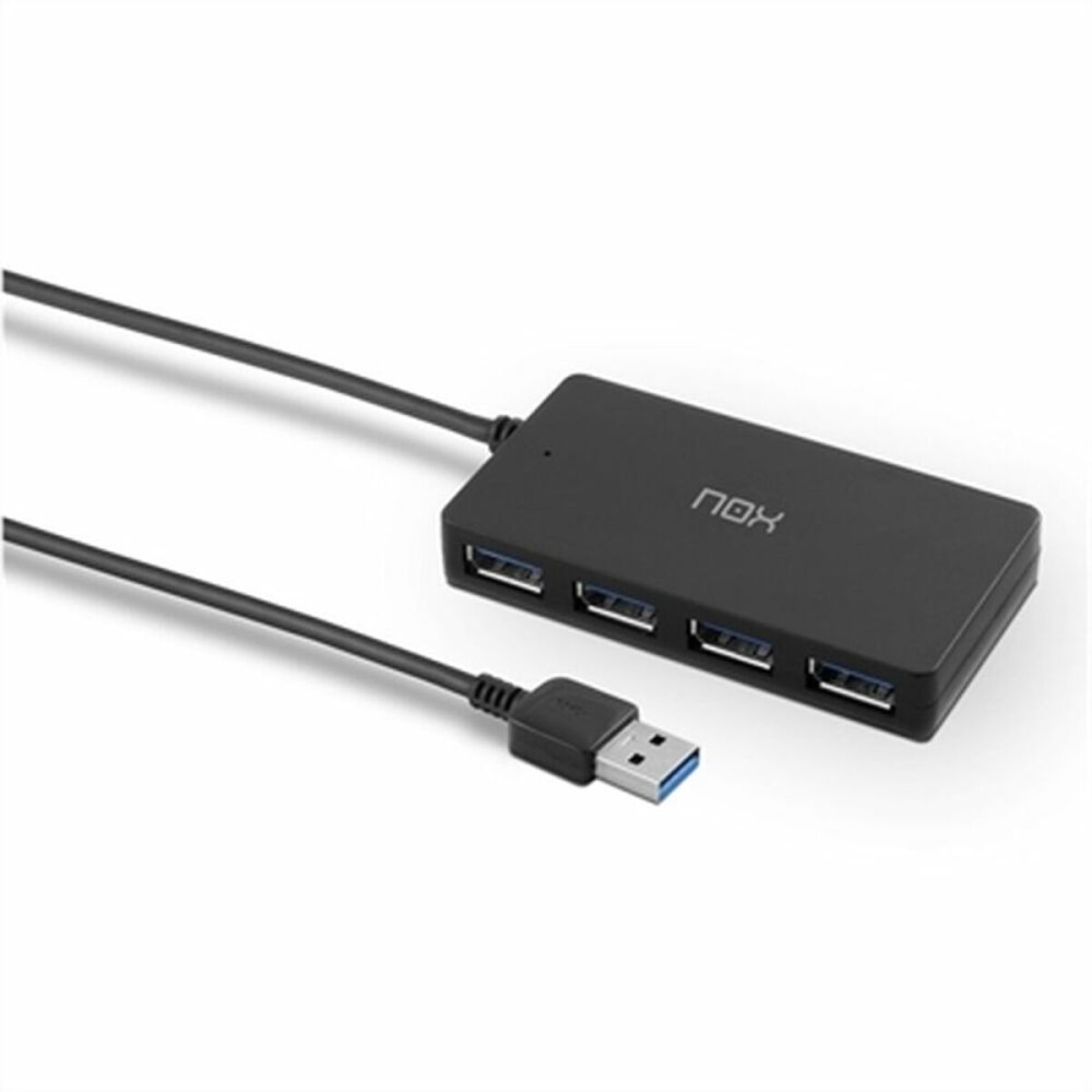 Hub USB Nox-Xtreme NXLITEHUBONE USB x 4 Schwarz