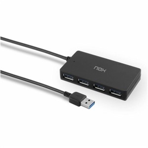 Hub USB Nox-Xtreme NXLITEHUBONE USB x 4 Schwarz