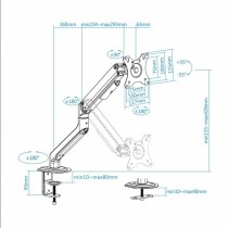 Bildschirm-Träger für den Tisch TooQ DB4032TNR-G 17"-32"