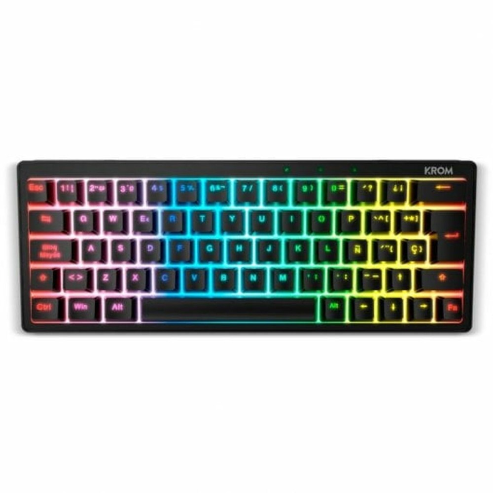 Clavier Krom NXKROMKREATORSP Noir Espagnol Qwerty