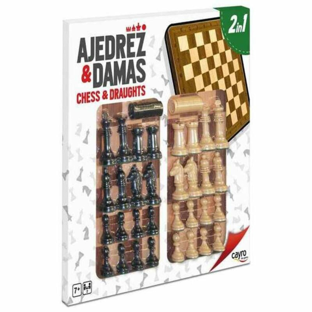 Parchís, Chess and Checkers Board Cayro Wood Plastic