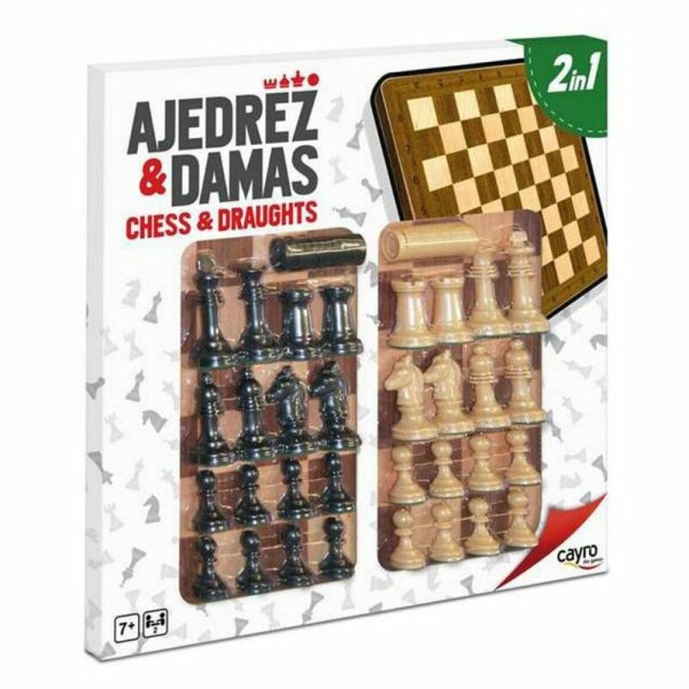 Parchís, Chess and Checkers Board Cayro Wood Plastic