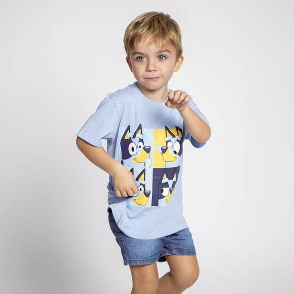 Kurzarm-T-Shirt für Kinder Bluey Hellblau 3 Jahre
