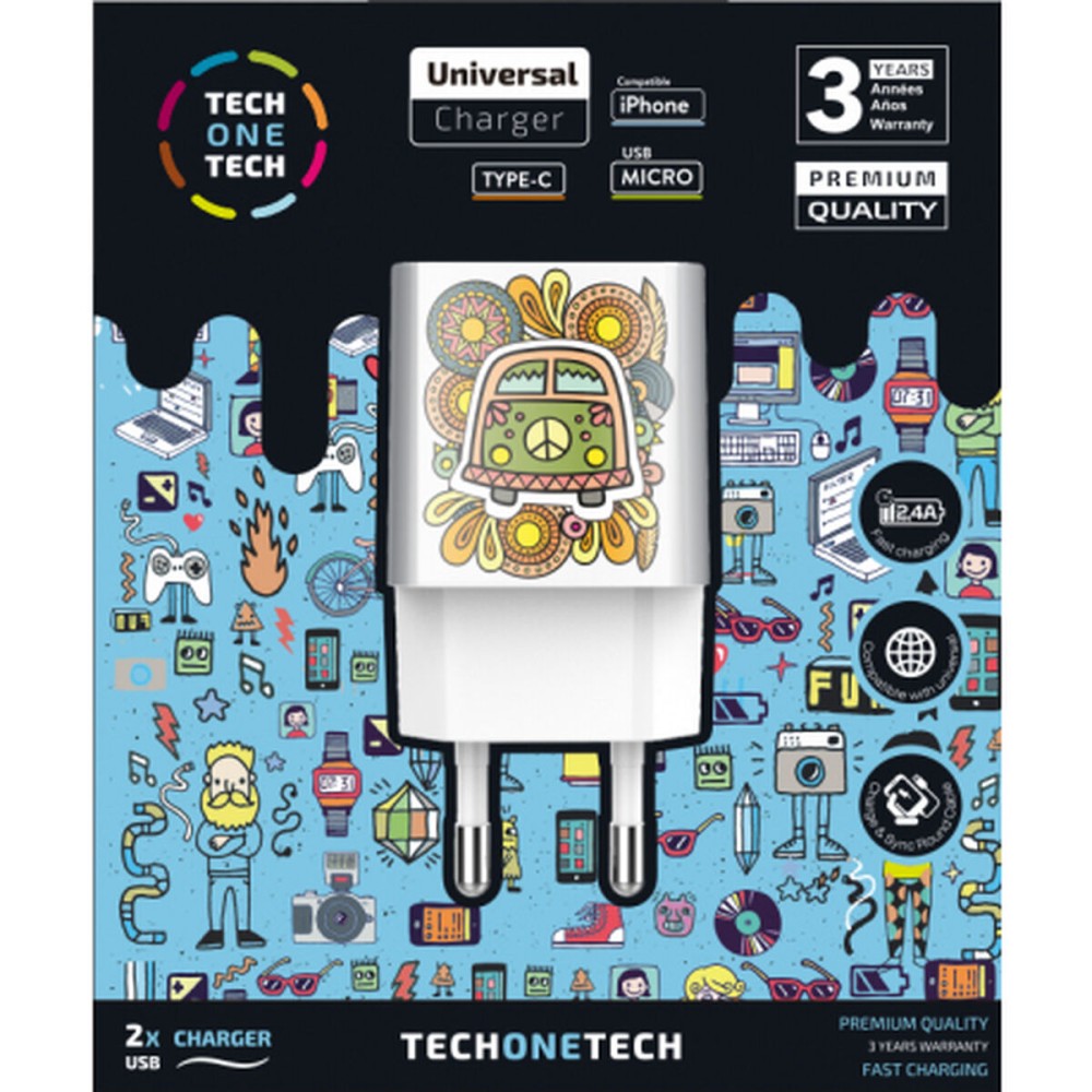 Chargeur mural Tech One Tech TEC2503 Blanc