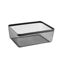 Multi-purpose basket Confortime Black Metal 30,5 x 40,5 x 15,2 cm (6 Units)