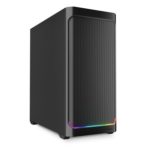 Boîtier ATX semi-tour Sharkoon AK4 RGB STRIP Noir
