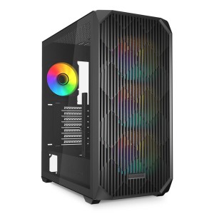 Boîtier ATX semi-tour Sharkoon AK3 RGB Noir