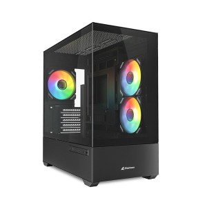 Boîtier ATX semi-tour Sharkoon MK6 RGB Midi Tower Blanco Blanc