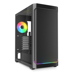 Boîtier ATX semi-tour Sharkoon AK4W RGB Strip Noir