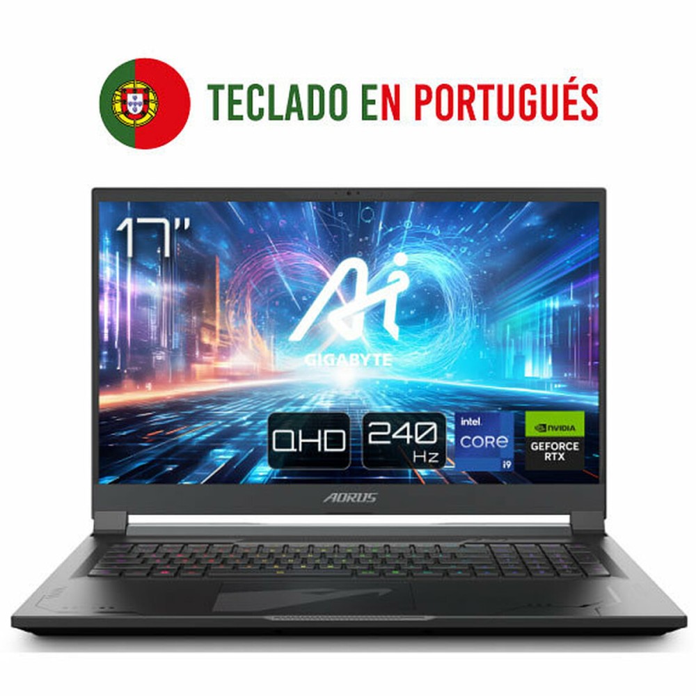 Ordinateur Portable Aorus 17X AZF-B5ES665SP 17" i9-13900HX intel core i9-13980hx 32 GB RAM 2 TB 2 TB SSD Nvidia Geforce RTX 4090