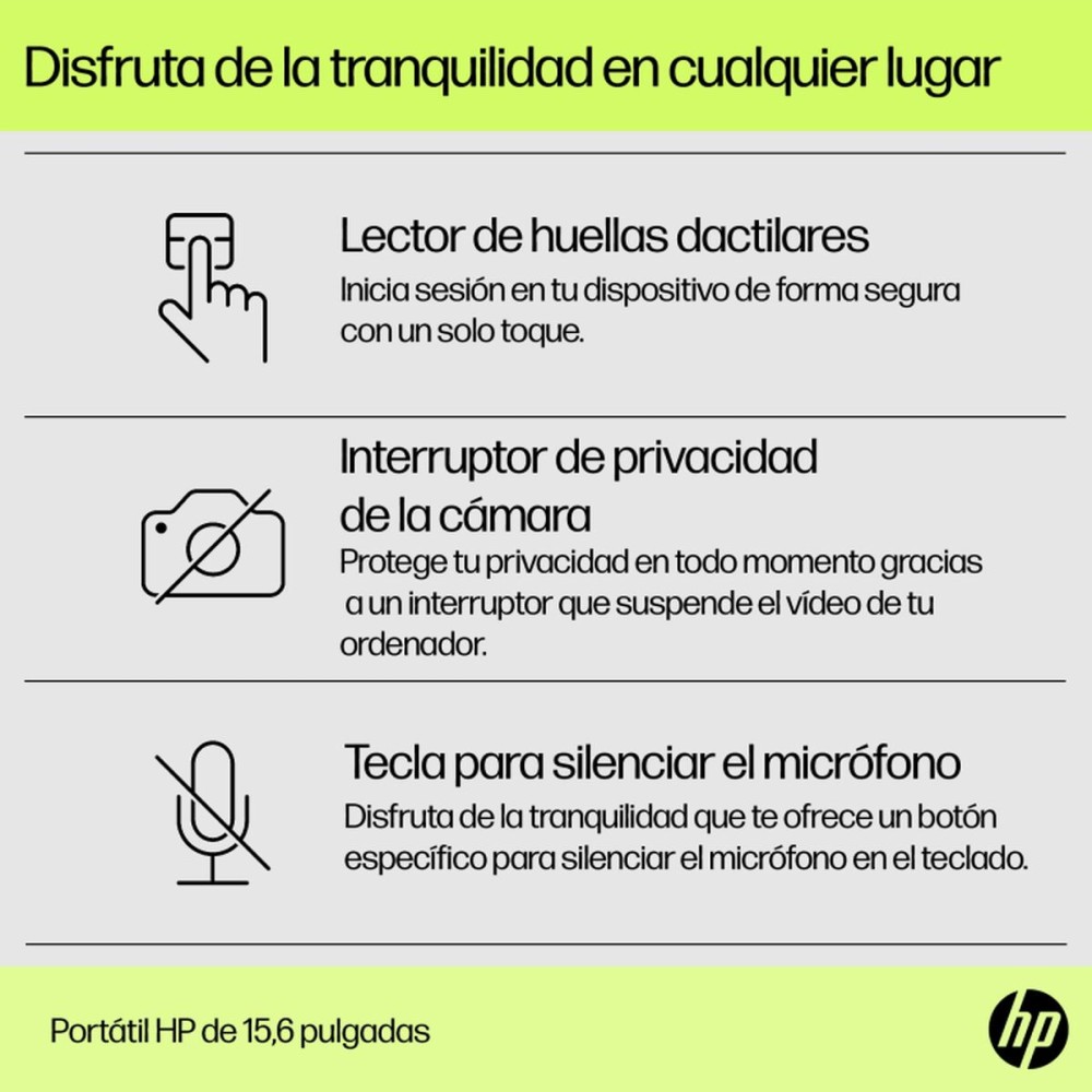 Ordinateur Portable HP 15-fd0035ns 15" 8 GB RAM 256 GB Intel Core i3 N305