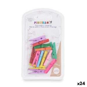 Klammern Pincello 396 Bunt Holz klein (24 Stück)