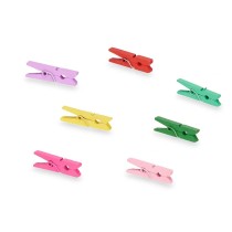 Clamps Pincello 396 Multicolour Wood Small (24 Units)