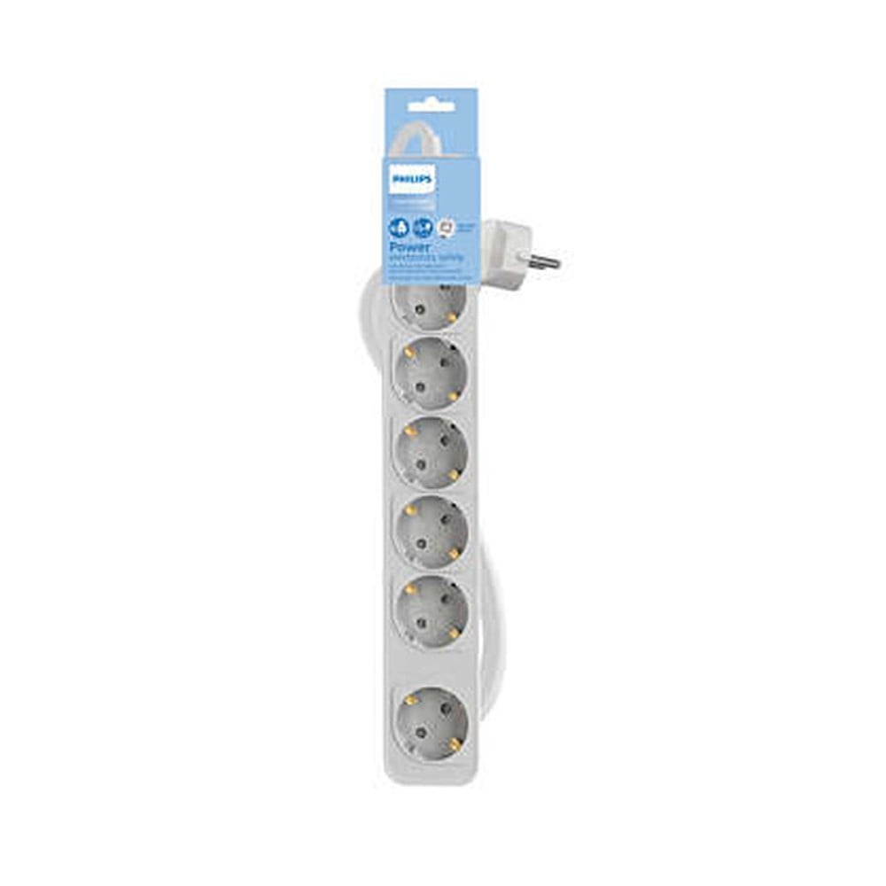Steckerleiste mit 6 Steckdosen und Schalter Philips CHP2164W/62 (1,5 m)