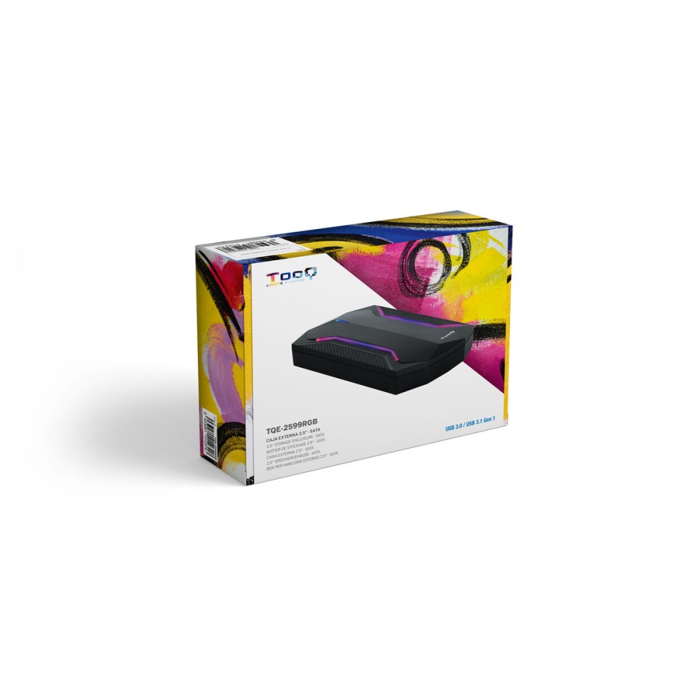Gehäuse für die Festplatte TooQ TQE-2599RGB Schwarz 2,5"