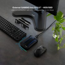 Gehäuse für die Festplatte TooQ TQE-2599RGB Schwarz 2,5"