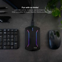 Gehäuse für die Festplatte TooQ TQE-2599RGB Schwarz 2,5"