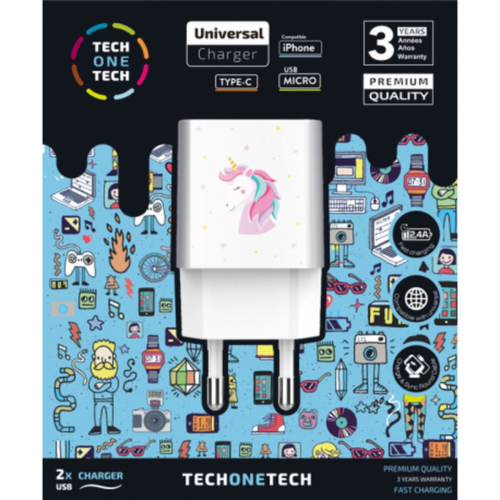 Wandladegerät Tech One Tech TEC2501 Weiß (1 Stück)