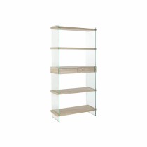 Regal DKD Home Decor 90 x 35 x 180 cm Kristall natürlich Holz Durchsichtig Holz MDF