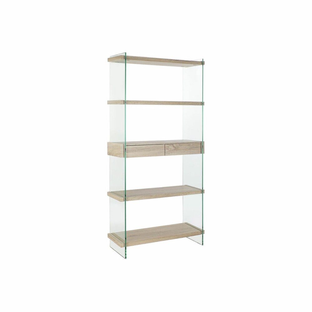 Regal DKD Home Decor 90 x 35 x 180 cm Kristall natürlich Holz Durchsichtig Holz MDF