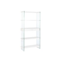 Regal DKD Home Decor Weiß Durchsichtig Kristall Holz MDF 90 x 35 x 180 cm (1)