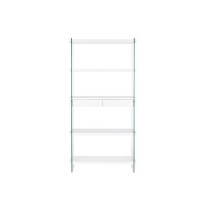 Regal DKD Home Decor Weiß Durchsichtig Kristall Holz MDF 90 x 35 x 180 cm (1)