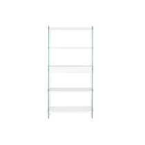 Regal DKD Home Decor Weiß Durchsichtig Kristall Holz MDF 90 x 35 x 180 cm (1)