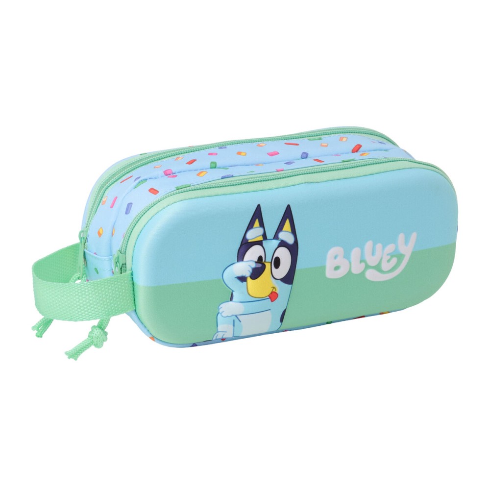 Zweifaches Mehrzweck-Etui Bluey Blau 21 x 8 x 6 cm