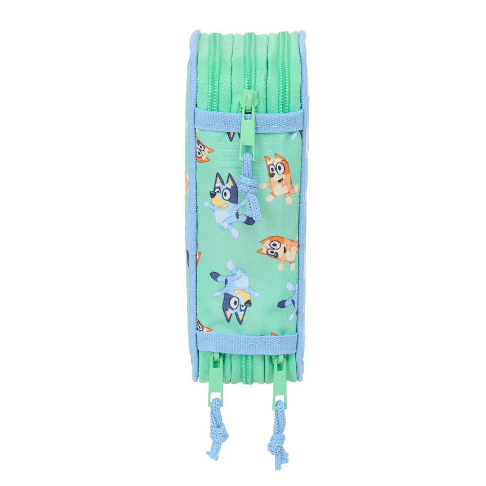 Dreifaches Mehrzweck-Etui Bluey Sisters grün Wasser 12,5 x 19,5 x 5,5 cm 37 Stücke