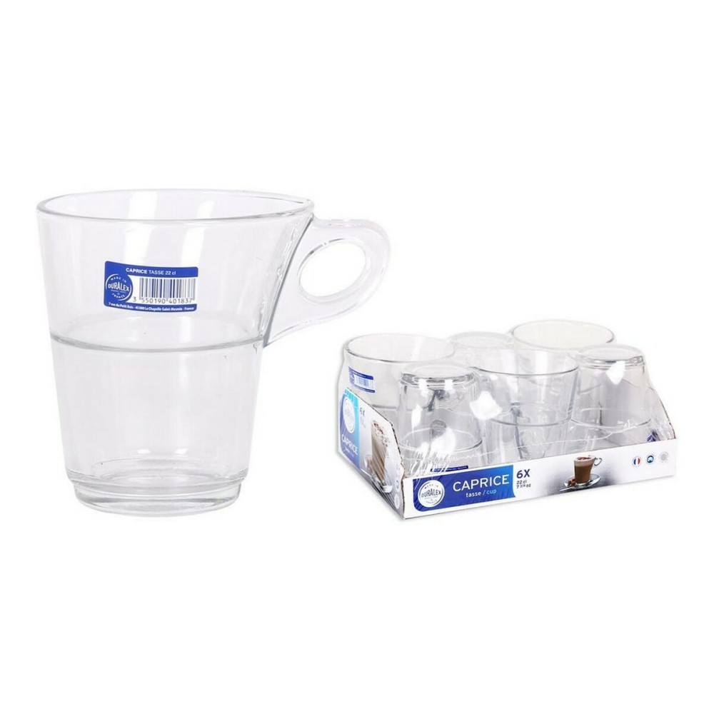 Piece Coffee Cup Set Duralex Caprice 220 ml 22 cl 6 Pieces (6 Units)