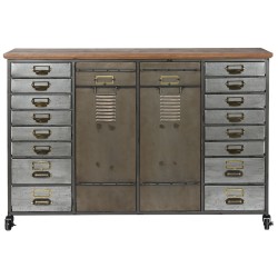 Chest of drawers Home ESPRIT Metal Fir Vintage 123 x 34 x 83,5 cm