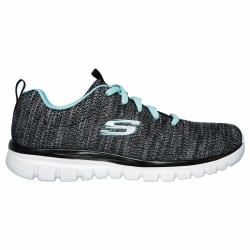 Laufschuhe für Damen Skechers Graceful Twisted Schwarz