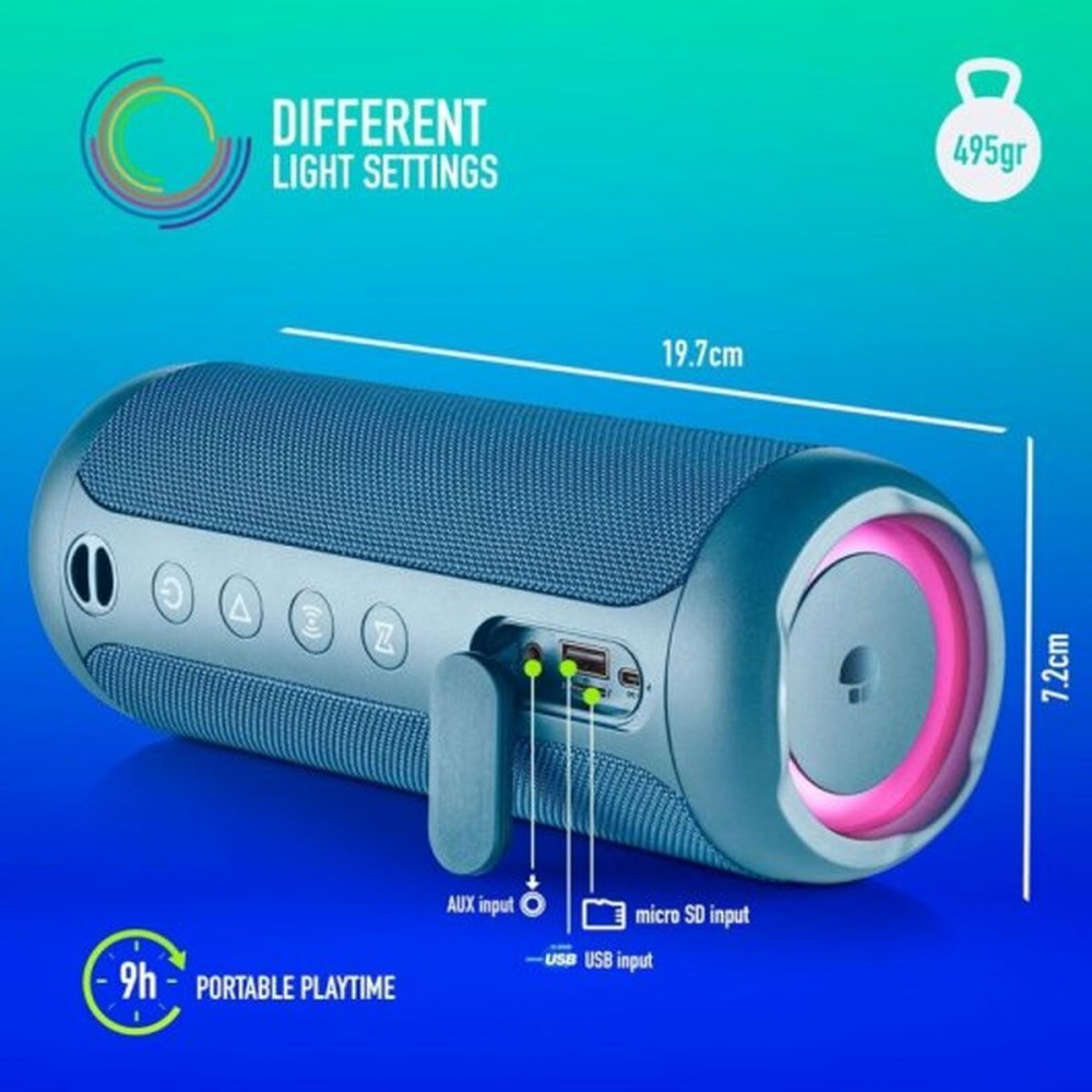 Haut-parleurs bluetooth portables NGS ROLLERFURIA2BLUE