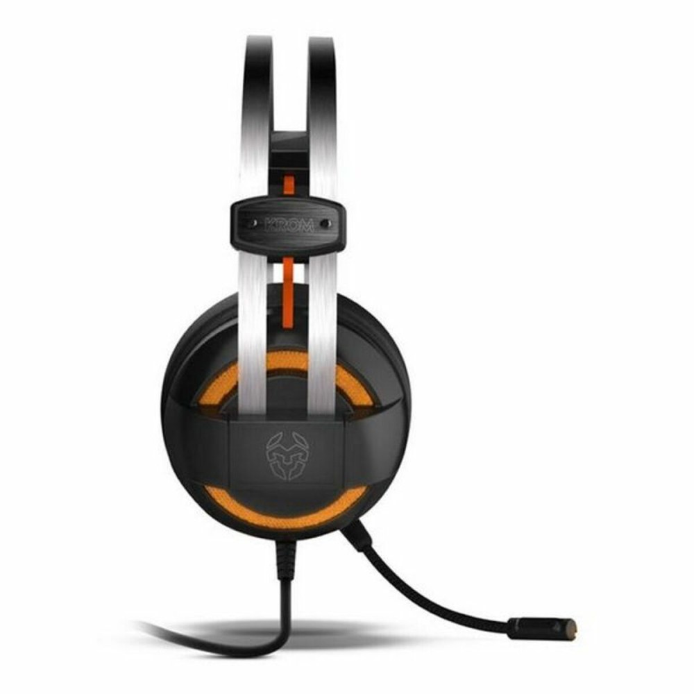 Gaming Headset with Microphone Krom NXKROMKDE Black Black/Orange