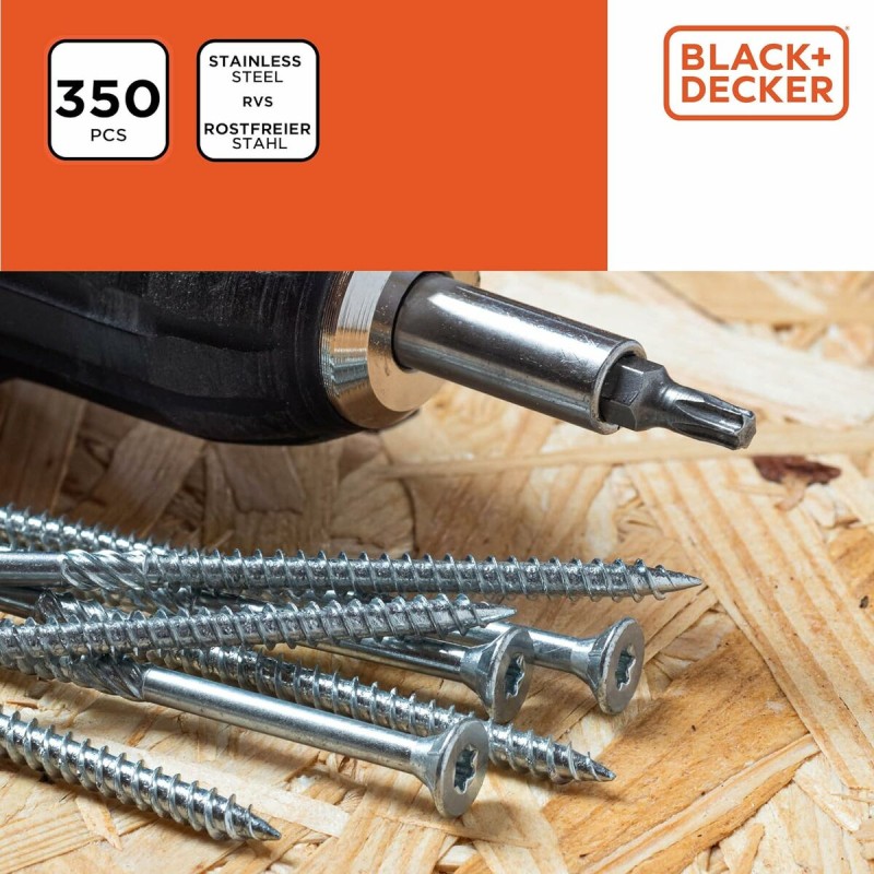 Schraubensatz Black & Decker Pozidriv Holz 350 Stücke