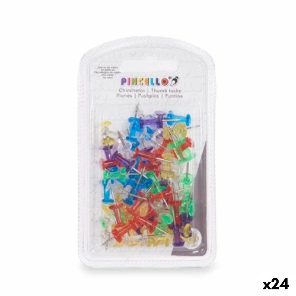 Pinwandnadeln Pincello 393 Bunt Metall Kunststoff (24 Stück)