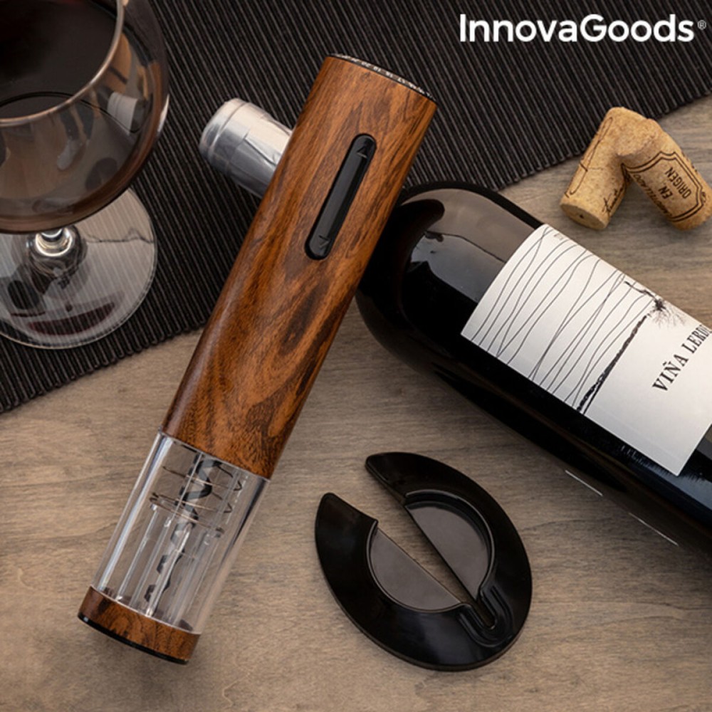 Automatischer wiederaufladbarer Korkenzieher in Holzoptik Corkout InnovaGoods