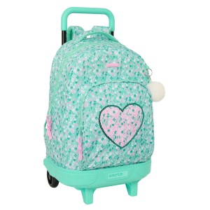 Schulrucksack mit Rädern Safta Cuore Minze 33 x 45 x 22 cm