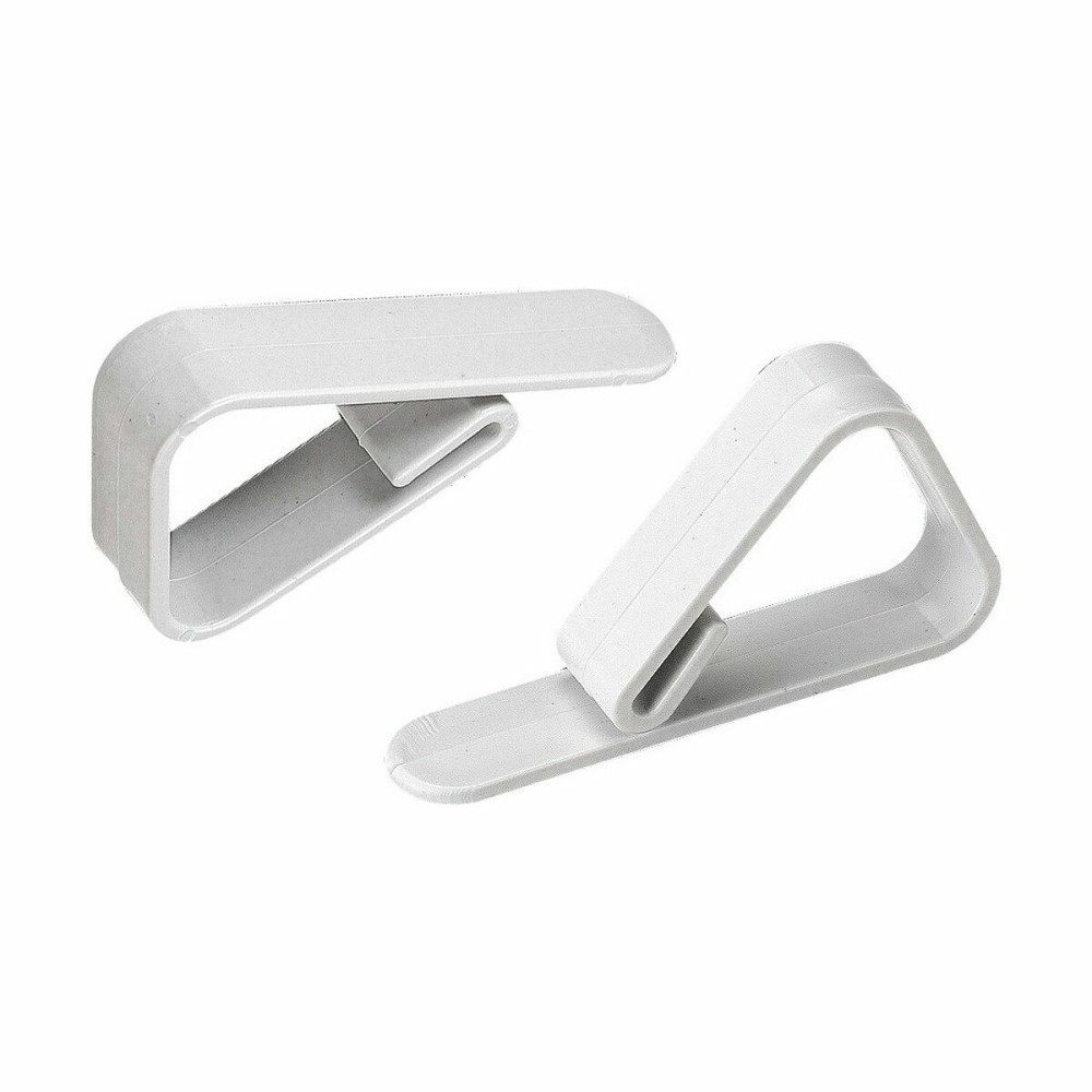 Tablecloth Clip Algon Set White 10 Pieces 3,90 x 1,30 x 5,50 cm (24 Units)