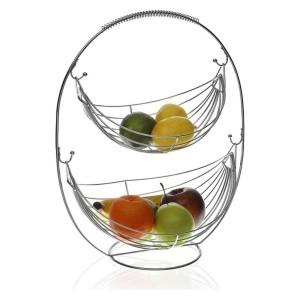 Obstschale Versa Metall Stahl (27 x 45,5 x 36 cm)