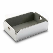 Ablageschale Versa Silber Polyskin Metall (13 x 6,5 x 20 cm)