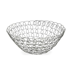 Coupe à fruits Versa Gris Métal Acier 28 x 12 x 28 cm 1 L