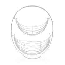 Obstschale Versa Weiß Metall (27 x 45,5 x 36 cm)