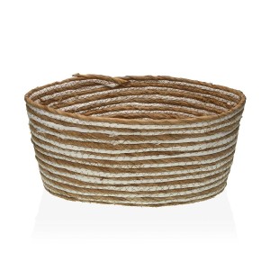 Panier Multi-usages Versa 31 x 16 x 39 cm Blanc Marron
