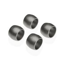 Napkin ring Versa Silver polypropylene 4,7 x 3,2 x 4,7 cm 4 Pieces