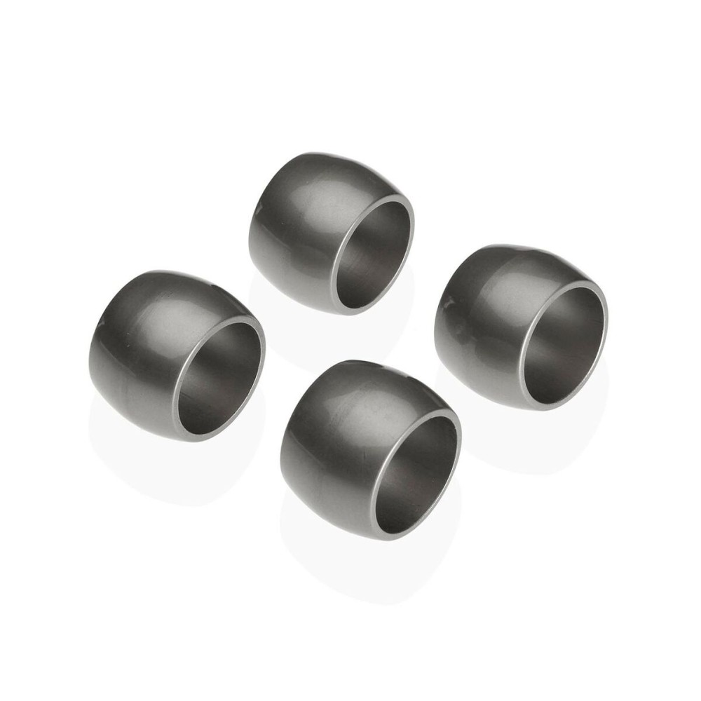 Rond de serviette Versa Argenté polypropylène 4,7 x 3,2 x 4,7 cm 4 Pièces