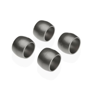 Napkin ring Versa Silver polypropylene 4,7 x 3,2 x 4,7 cm 4 Pieces