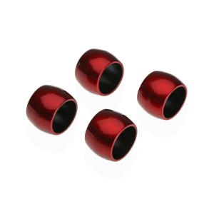 Rond de serviette Versa Rouge polypropylène 4,7 x 3,2 x 4,7 cm 4 Pièces